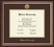 Walden University diploma frame - Gold Engraved Medallion Diploma Frame in Hampshire