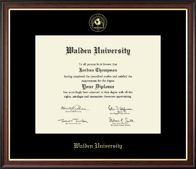 Walden University diploma frame - Gold Embossed Diploma Frame in Studio Gold