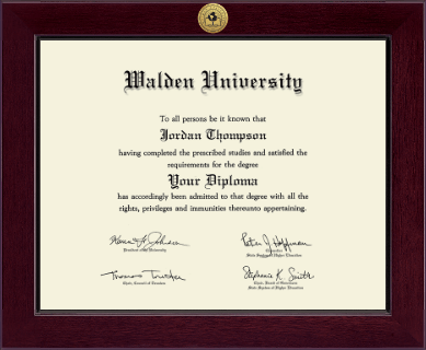 Walden University diploma frame - Century Gold Engraved Diploma Frame in Cordova