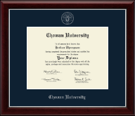 Chowan University diploma frame - Silver Embossed Diploma Frame in Gallery Silver