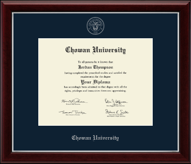 Chowan University diploma frame - Silver Embossed Diploma Frame in Gallery Silver