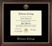 Defiance College Gold Embossed Diploma Frame in Studio Gold