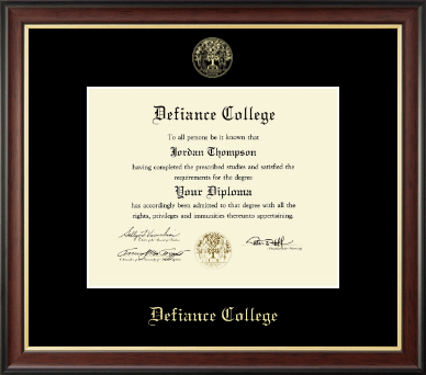 Defiance College diploma frame - Gold Embossed Diploma Frame in Studio Gold