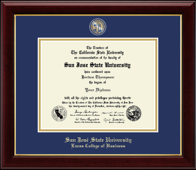 San Jose State University diploma frame - Masterpiece Medallion Diploma Frame in Gallery