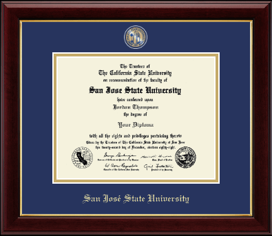 San Jose State University diploma frame - Masterpiece Medallion Diploma Frame in Gallery