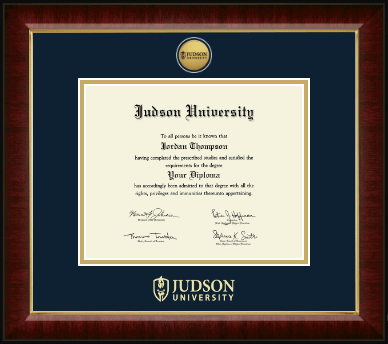 Judson University diploma frame - Gold Engraved Medallion Diploma Frame in Murano