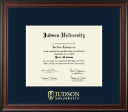 Judson University Gold Embossed Diploma Frame in Studio