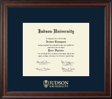 Judson University diploma frame - Gold Embossed Diploma Frame in Studio