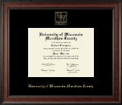 University of Wisconsin Wausau Gold Embossed Diploma Frame in Studio