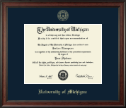 University of Michigan diploma frame - Gold Embossed Diploma Frame in Studio