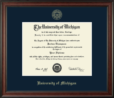University of Michigan diploma frame - Gold Embossed Diploma Frame in Studio