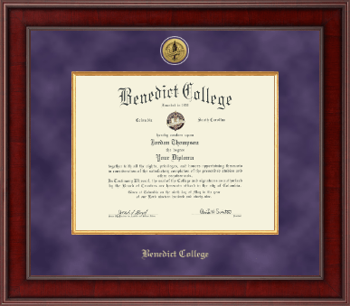 Benedict College diploma frame - Presidential Gold Engraved Diploma Frame in Jefferson