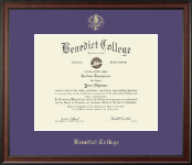 Benedict College Gold Embossed Diploma Frame in Studio