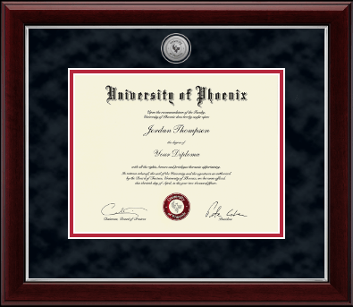University of Phoenix diploma frame - Silver Engraved Medallion Diploma Frame in Gallery Silver