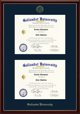 Gallaudet University diploma frame - Double Diploma Frame in Galleria