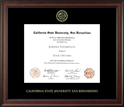 California State University San Bernardino diploma frame - Gold Embossed Diploma Frame in Studio