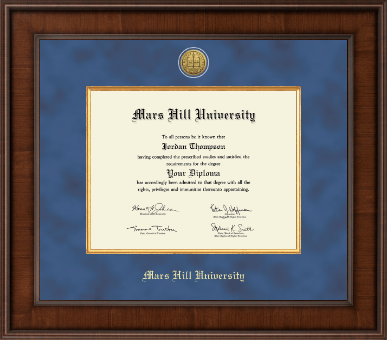 Mars Hill University diploma frame - Presidential Gold Engraved Diploma Frame in Madison