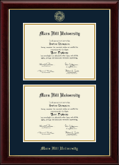 Mars Hill University Double Diploma Frame in Gallery