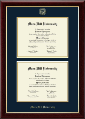 Mars Hill University diploma frame - Double Diploma Frame in Gallery