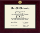 Mars Hill University Century Gold Engraved Diploma Frame in Cordova