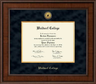 Waldorf College diploma frame - Presidential Gold Engraved Diploma Frame in Madison