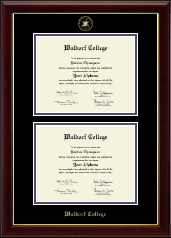 Waldorf College Double Diploma Frame in Gallery