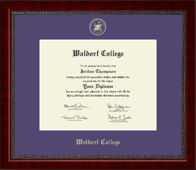 Waldorf College diploma frame - Gold Embossed Diploma Frame in Sutton