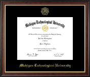 Michigan Technological University Gold Embossed Diploma Frame in Studio Gold
