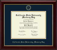 California State University Monterey Bay Gold Embossed Diploma Frame in Gallery
