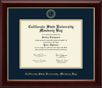 California State University Monterey Bay diploma frame - Gold Embossed Diploma Frame in Gallery