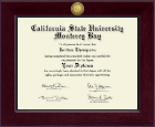 California State University Monterey Bay Century Gold Engraved Diploma Frame in Cordova