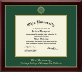 PhD - Gold Embossed Diploma Frame