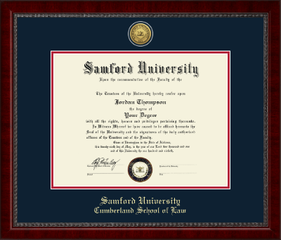 Samford University diploma frame - Gold Engraved Medallion Diploma Frame in Sutton