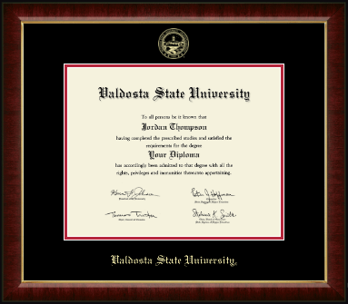 Valdosta State University diploma frame - Gold Embossed Diploma Frame in Murano