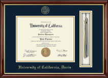 University of California Davis diploma frame - Tassel & Cord Diploma Frame in Southport Gold