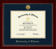 University of Illinois diploma frame - Gold Engraved Medallion Diploma Frame in Sutton