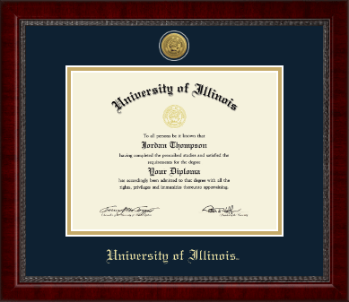 University of Illinois diploma frame - Gold Engraved Medallion Diploma Frame in Sutton