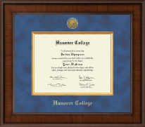 Hanover College Presidential Gold Engraved Diploma Frame in Madison