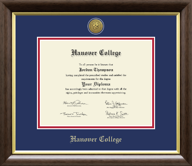 Hanover College diploma frame - Gold Engraved Medallion Diploma Frame in Hampshire