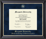 Marquette University Regal Edition Diploma Frame in Noir