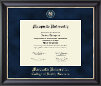 Marquette University Regal Edition Diploma Frame in Noir