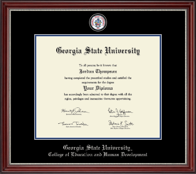 Georgia State University diploma frame - Masterpiece Medallion Diploma Frame in Kensington Silver