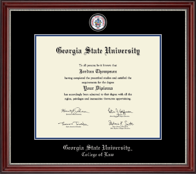 Georgia State University diploma frame - Masterpiece Medallion Diploma Frame in Kensington Silver