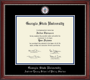 Georgia State University Masterpiece Medallion Diploma Frame in Kensington Silver