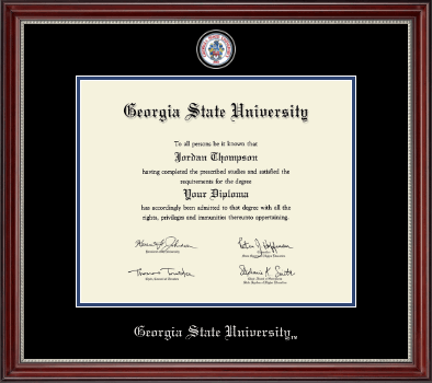 Georgia State University diploma frame - Masterpiece Medallion Diploma Frame in Kensington Silver