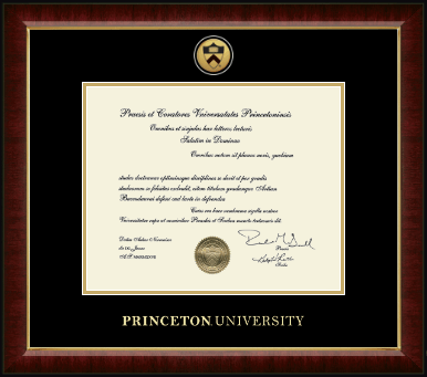 Princeton University diploma frame - Gold Engraved Medallion Diploma Frame in Murano