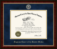 Supreme Court of the United States Masterpiece Medallion Edition Certificate Frame in Murano
