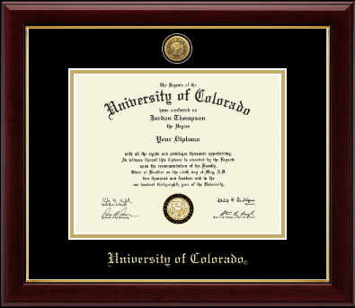 University of Colorado diploma frame - Gold Engraved Medallion Diploma Frame in Gallery