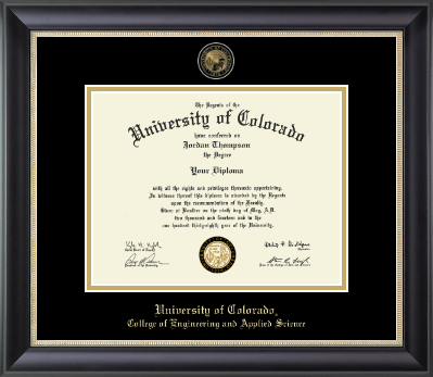 University of Colorado diploma frame - Masterpiece Medallion Diploma Frame in Noir