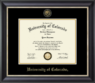 University of Colorado Masterpiece Medallion Diploma Frame in Noir